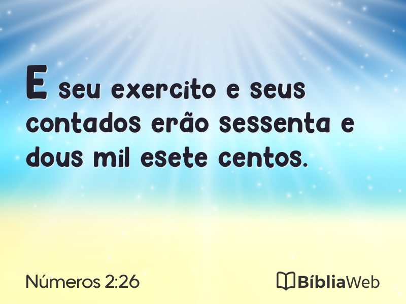 Números 2:26 em imagem para compartilhar