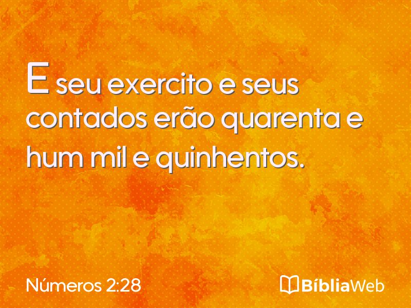 Números 2:28 em imagem para compartilhar