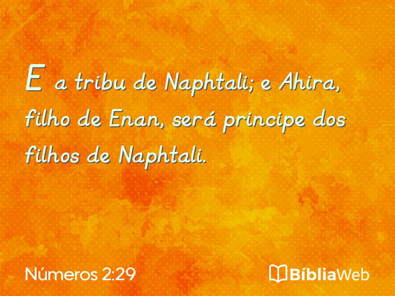 Números 2:29 em imagem para compartilhar