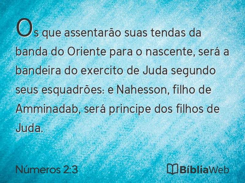 Números 2:3 em imagem para compartilhar