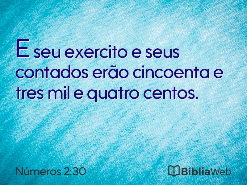 Números 2:30 em imagem para compartilhar