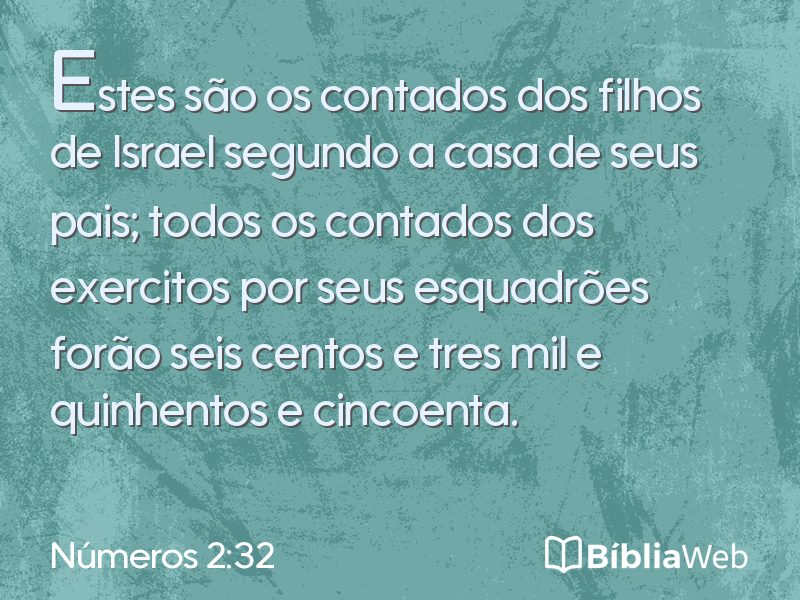 Números 2:32 em imagem para compartilhar