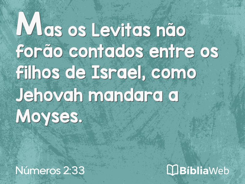 Números 2:33 em imagem para compartilhar