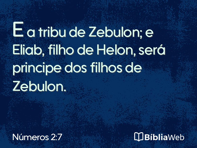 Números 2:7 em imagem para compartilhar