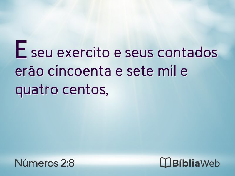 Números 2:8 em imagem para compartilhar