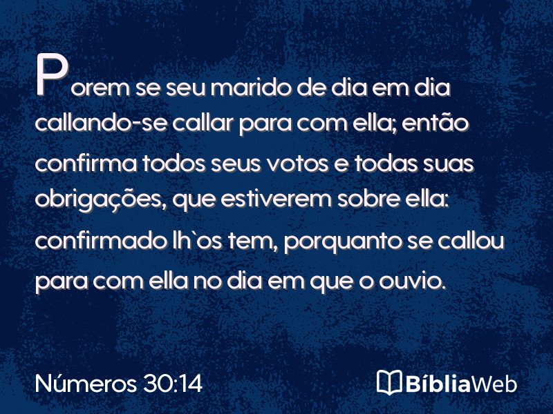 Números 30:14 em imagem para compartilhar