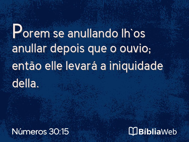 Números 30:15 em imagem para compartilhar
