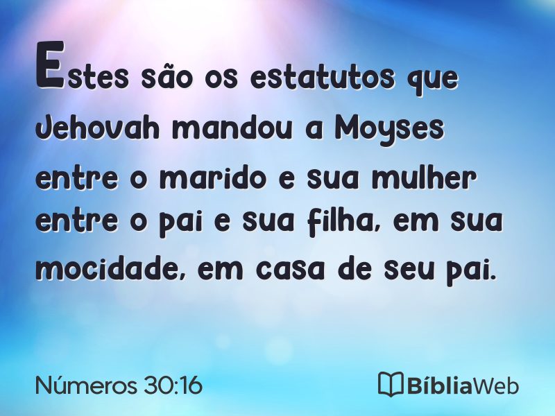 Números 30:16 em imagem para compartilhar