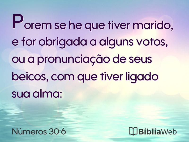 Números 30:6 em imagem para compartilhar