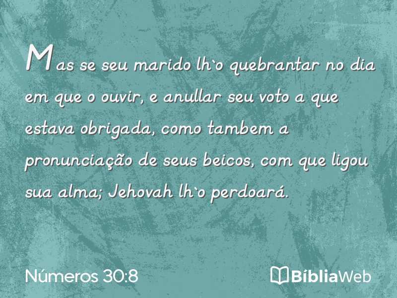 Números 30:8 em imagem para compartilhar