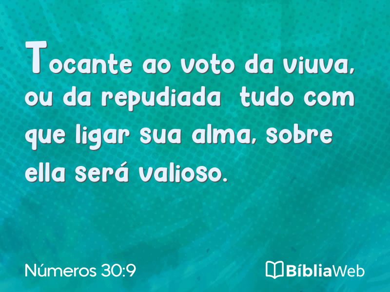 Números 30:9 em imagem para compartilhar
