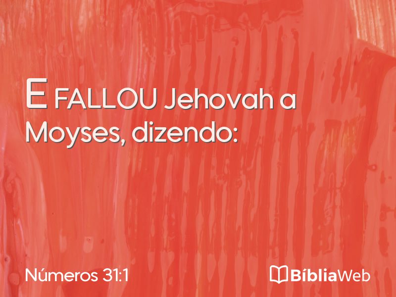 Números 31:1 em imagem para compartilhar