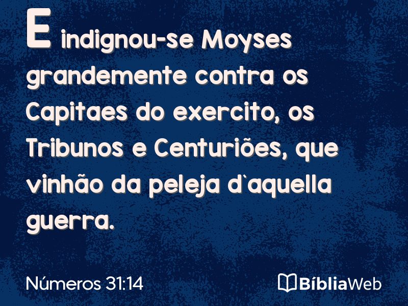 Números 31:14 em imagem para compartilhar