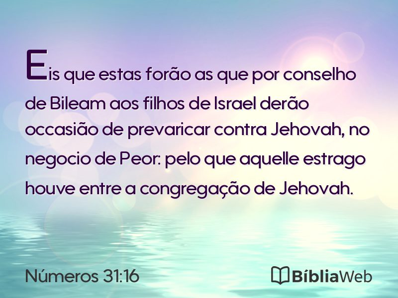 Números 31:16 em imagem para compartilhar