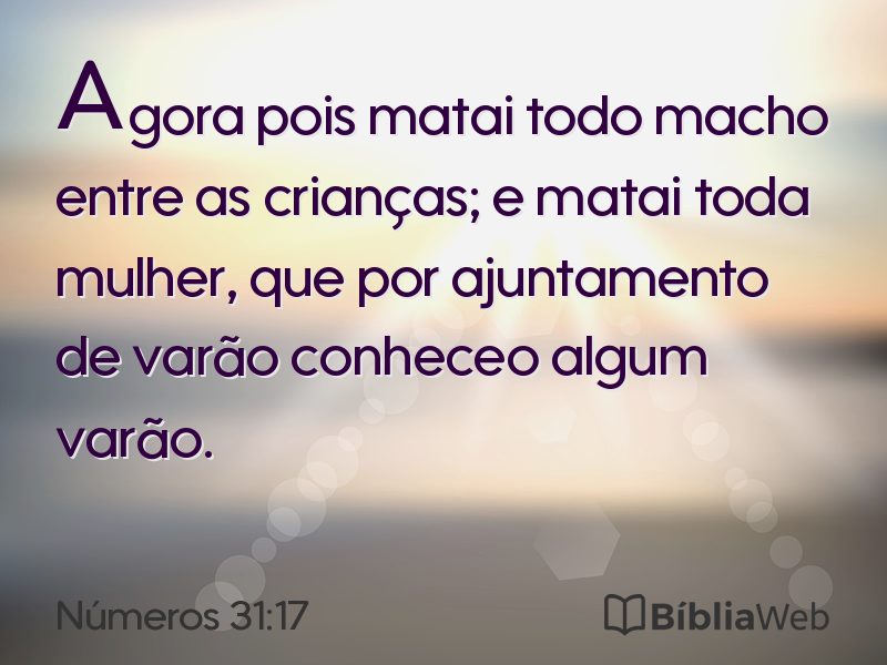 Números 31:17 em imagem para compartilhar