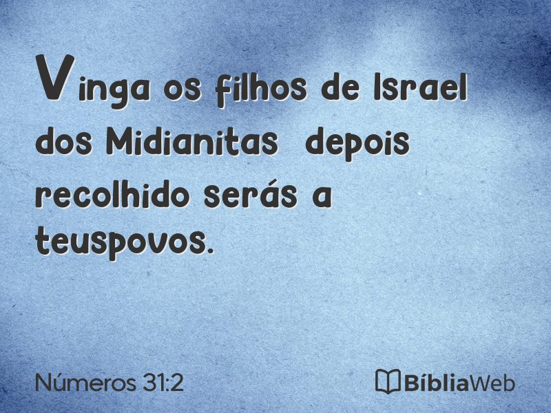 Números 31:2 em imagem para compartilhar