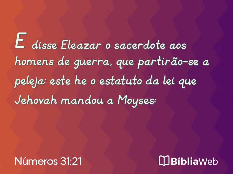 Números 31:21 em imagem para compartilhar