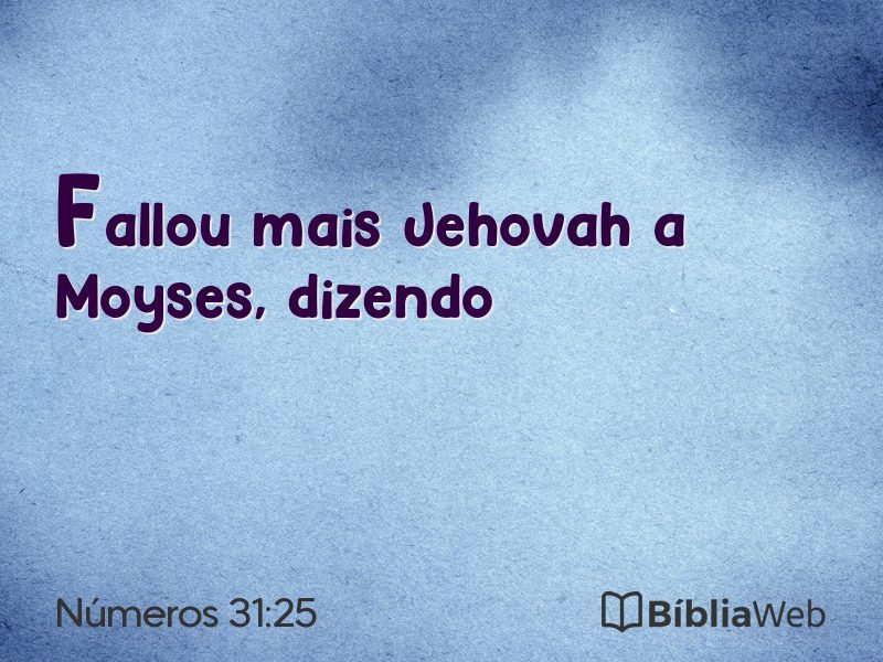 Números 31:25 em imagem para compartilhar