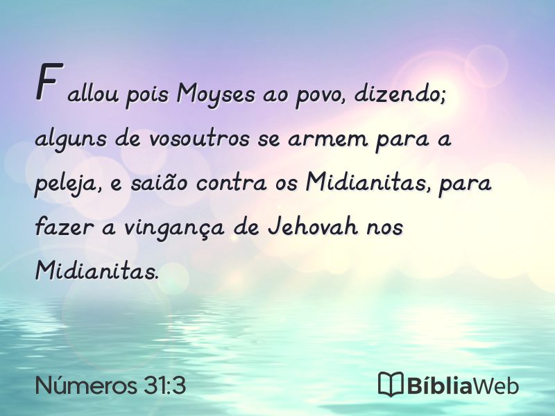 Números 31:3 em imagem para compartilhar