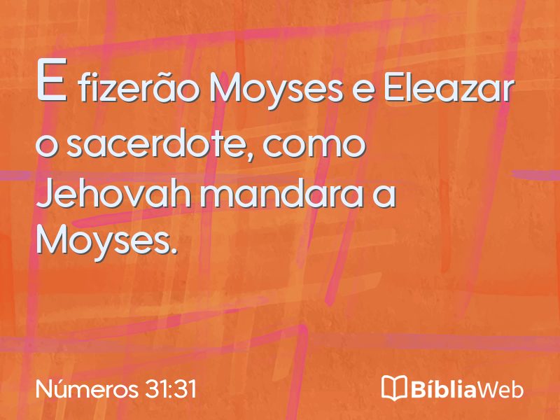 Números 31:31 em imagem para compartilhar