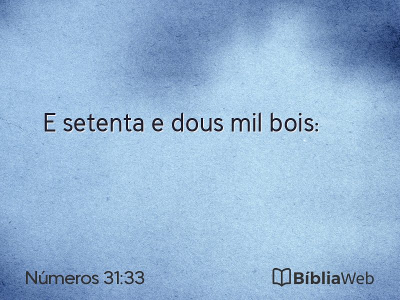 Números 31:33 em imagem para compartilhar