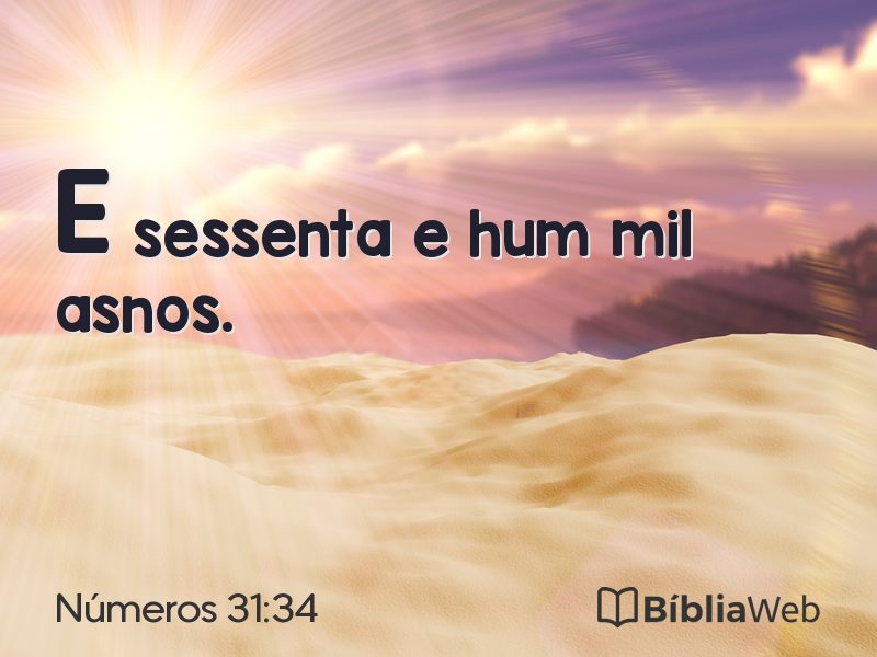 Números 31:34 em imagem para compartilhar