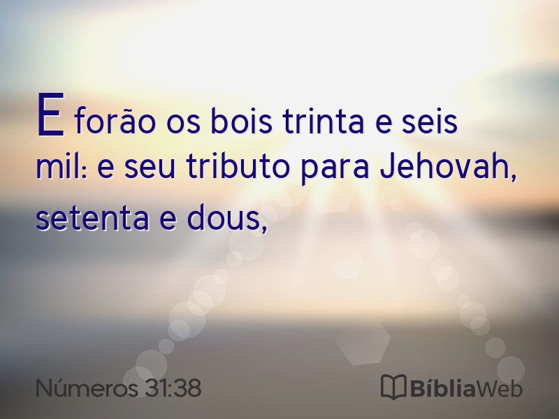 Números 31:38 em imagem para compartilhar