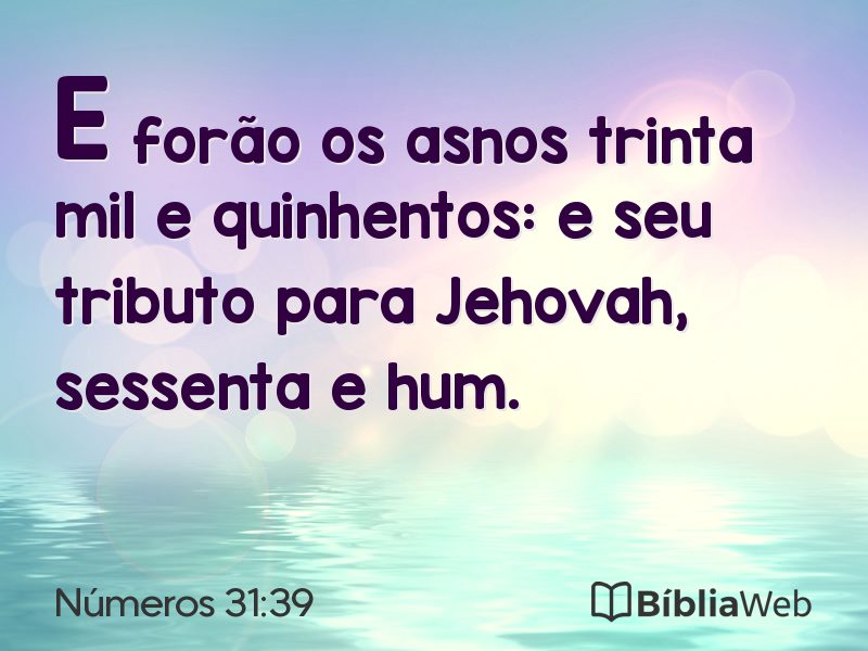Números 31:39 em imagem para compartilhar