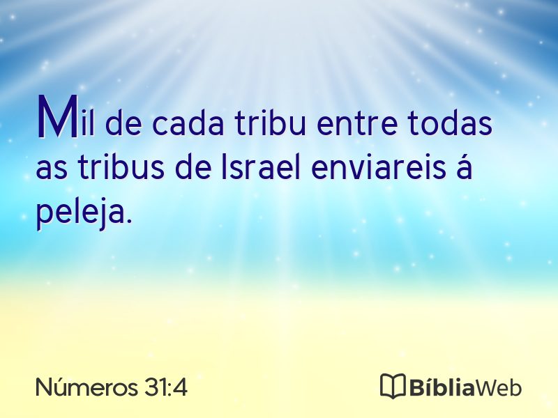 Números 31:4 em imagem para compartilhar