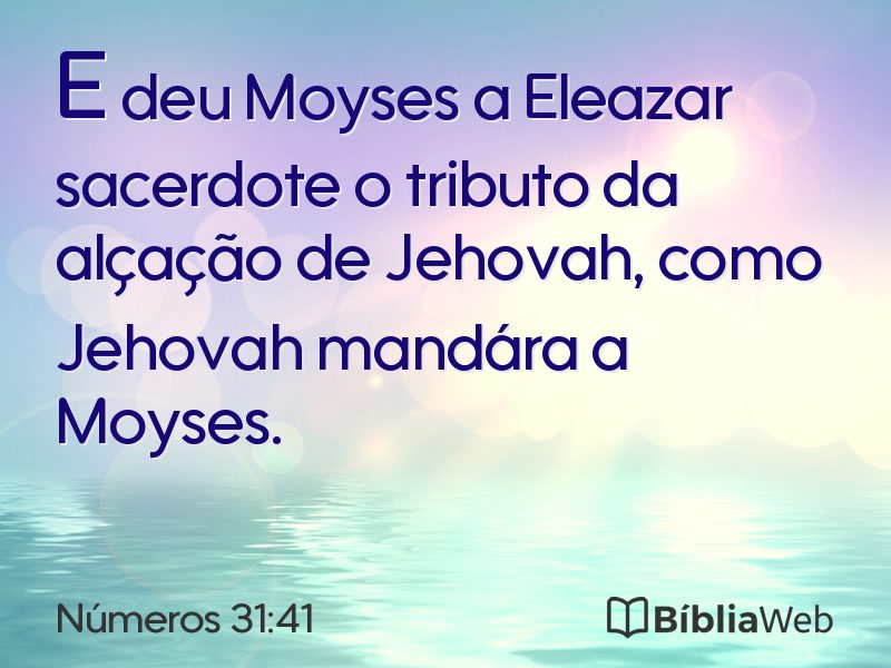 Números 31:41 em imagem para compartilhar