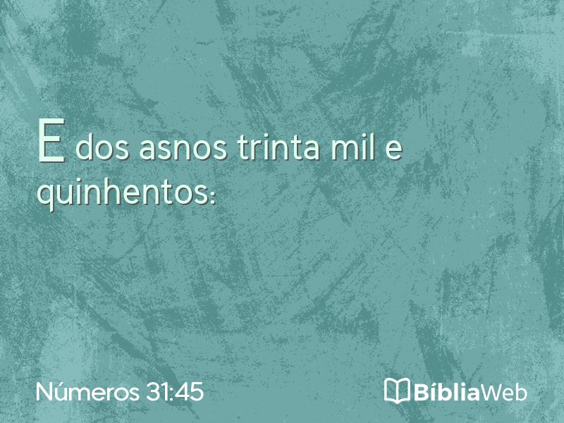 Números 31:45 em imagem para compartilhar
