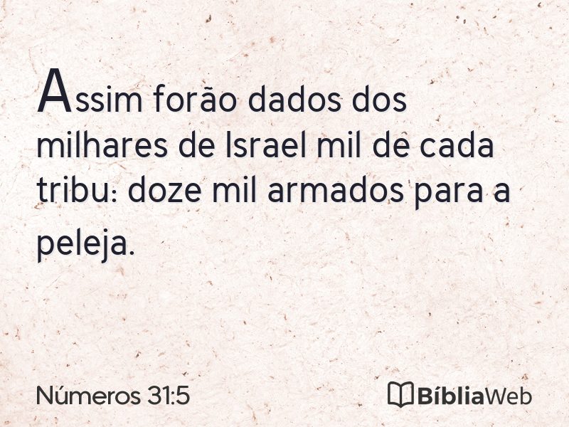 Números 31:5 em imagem para compartilhar