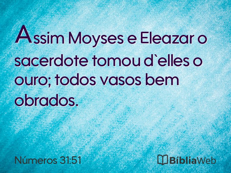 Números 31:51 em imagem para compartilhar