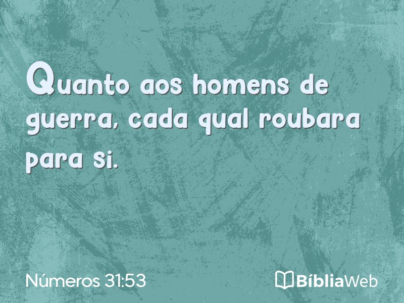 Números 31:53 em imagem para compartilhar