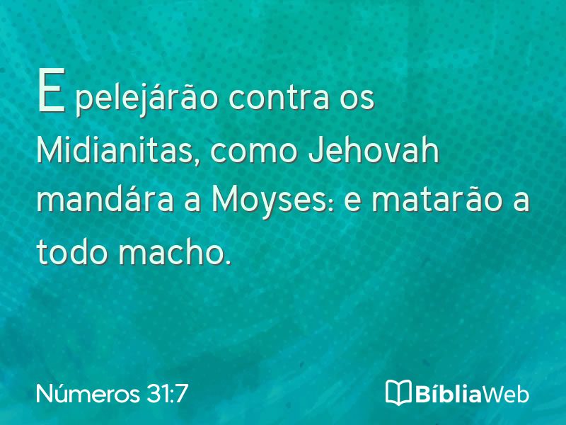 Números 31:7 em imagem para compartilhar