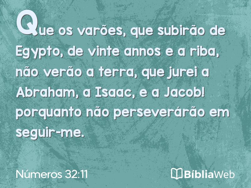 Números 32:11 em imagem para compartilhar