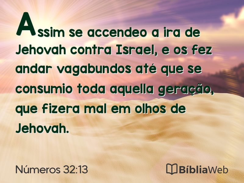 Números 32:13 em imagem para compartilhar