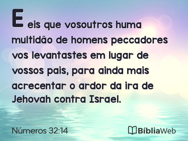 Números 32:14 em imagem para compartilhar