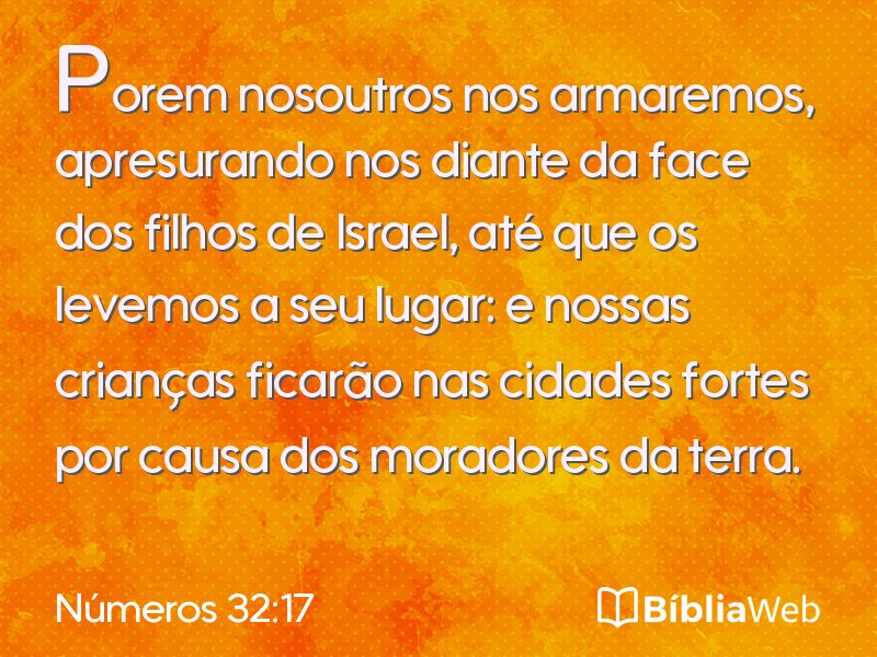Números 32:17 em imagem para compartilhar