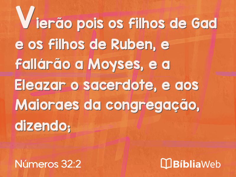 Números 32:2 em imagem para compartilhar