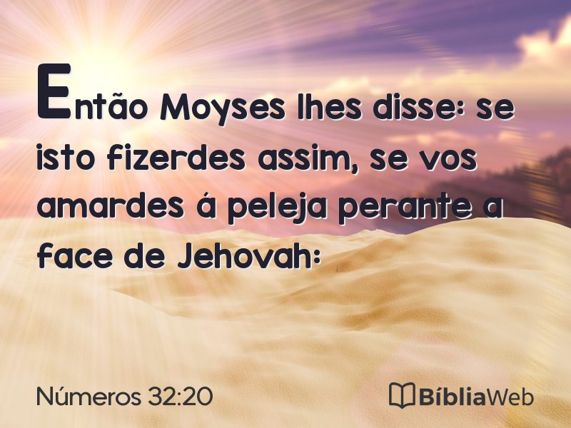 Números 32:20 em imagem para compartilhar