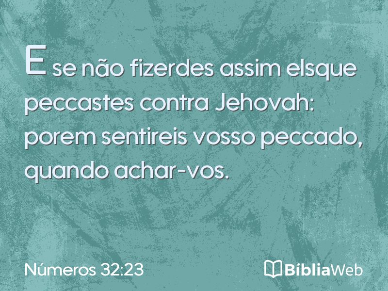 Números 32:23 em imagem para compartilhar