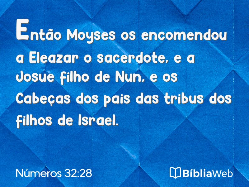 Números 32:28 em imagem para compartilhar