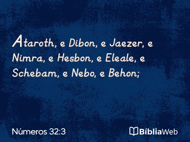 Números 32:3 em imagem para compartilhar