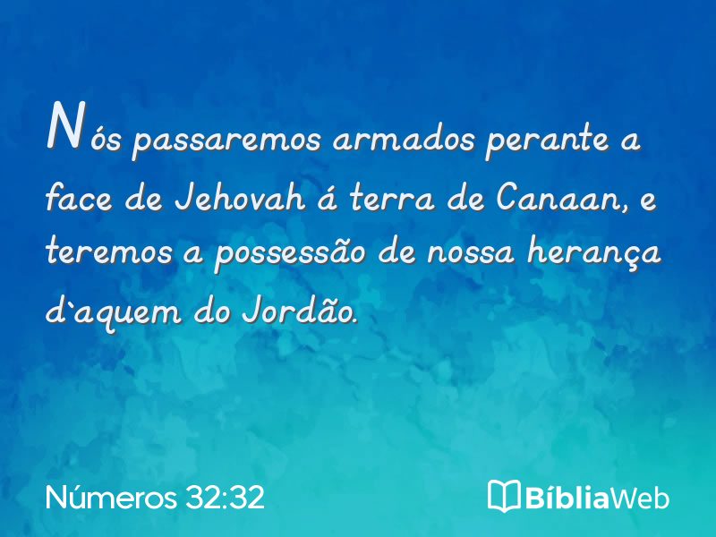 Números 32:32 em imagem para compartilhar
