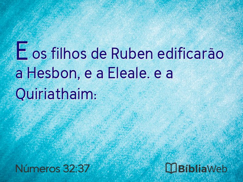Números 32:37 em imagem para compartilhar