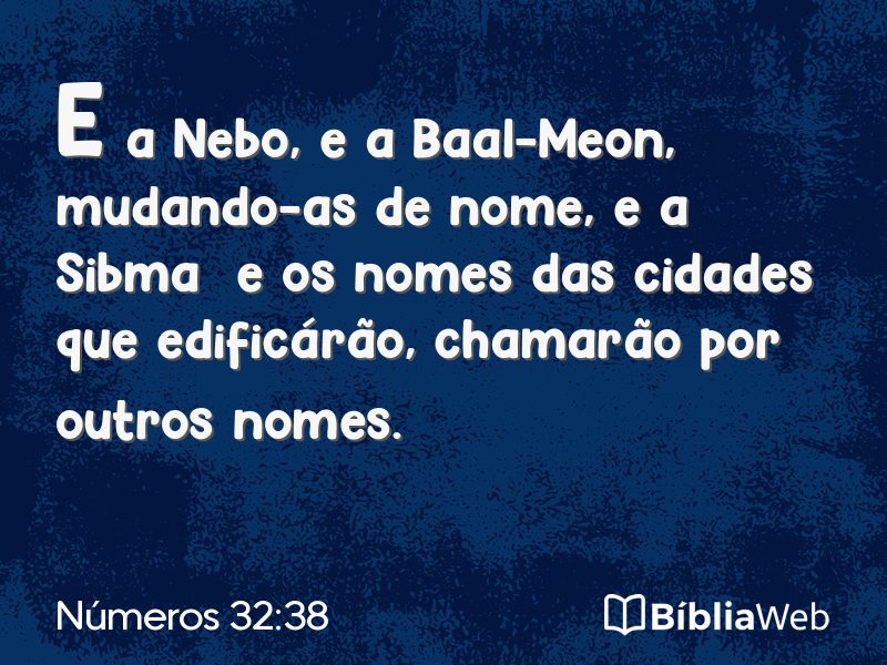 Números 32:38 em imagem para compartilhar