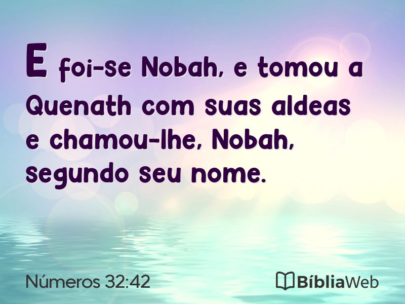 Números 32:42 em imagem para compartilhar