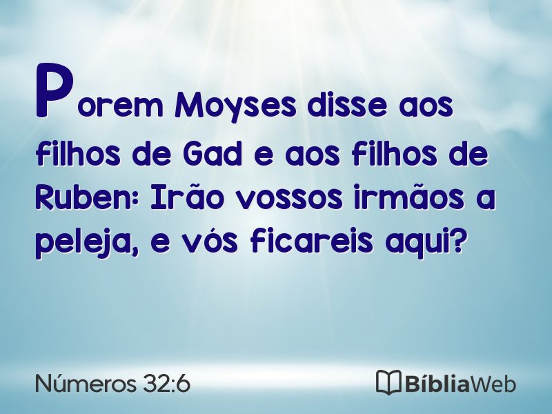 Números 32:6 em imagem para compartilhar