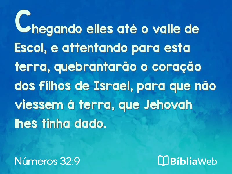 Números 32:9 em imagem para compartilhar